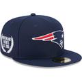 Men's New Era Navy England Patriots Camo Undervisor 59FIFTY Fitted Hat