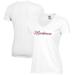 Women's White Morehouse Maroon Tigers Script Logo Comfort Wash V-Neck T-Shirt