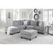 6Pc Modular Sectional Sofa, Velvet Fabric Sectional Sofa with 2 Armless Chairs and 2 Ottomans, 2 Corner Chairs & Accent Pillows