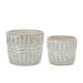 Distressed Clay Planter (Set of 2) - 5.75" x 5.75" x 5" (L x W x H)