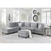 Modern 7Pc Modular Velvet Sectional Sofa with 2 Fabric Upholstery Corner Chairs and Ottomans and 3 Armless Chairs