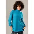 Strickpullover ANISTON CASUAL Gr. 38, blau (petrol) Damen Pullover Feinstrickpullover