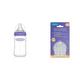 Lansinoh Glas Babyflasche mit NaturalWave Sauger Gr. S, 160 ml & NaturalWave Sauger, Gr. S - langsamer Milchfluss, 2 Stück (1er Pack)