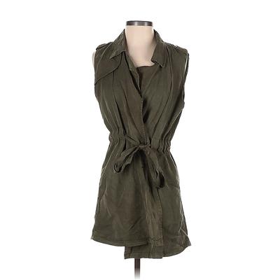 Saks Fifth Avenue Casual Dress - Mini: Green Solid Dresses - Women's Size Small