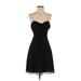 White House Black Market Cocktail Dress - Party Open Neckline Sleeveless: Black Print Dresses - Women's Size 0