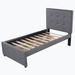 Home Decor Twin 47.09" Bed Frame w/ Storage Drawers Metal in Gray | 47.09 H x 42.99 W x 79.06 D in | Wayfair DAGESM000503AAE