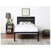 Home Decor Modern Design Modern Metal Frame Bed 1Pc Casual Style Bedroom Furniture Metal in Black | 39.39 H x 41.89 W x 57.46 D in | Wayfair