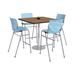 KFI Studios Kool 42" L Square Manufactured Wood Breakroom Table & Chair Set Metal | 41" H x 36" L x 36" W | Wayfair