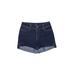 Nine West Denim Shorts: Blue Print Bottoms - Women's Size 8 - Dark Wash