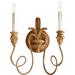 Solange 2-Light Candle Wall Light in Brown Laurel Foundry Modern Farmhouse® | 14 H x 12 W x 7.25 D in | Wayfair OAWY8518 38156862