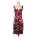 Black Halo Casual Dress - Sheath: Burgundy Print Dresses - Women's Size 4