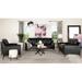 Corrigan Studio® Devita 2 - Piece Vegan Leather Living Room Set Faux Leather in Black | 37 H x 84 W x 34.75 D in | Wayfair Living Room Sets