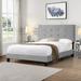 Ebern Designs Kuan Bed Upholstered/Metal in Gray | 45.55 H x 63.66 W x 83.38 D in | Wayfair BB07432D797B4A0084C1AC222C20D857