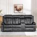 Latitude Run® Prarthana 92.9" Upholstered Power Reclining Sofa Velvet in Gray | 42.5 H x 92.9 W x 35.9 D in | Wayfair