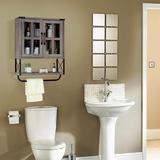 Hokku Designs Wall Mounted Bathroom Cabinet Manufactured Wood in Brown | 25 H x 19 W x 7 D in | Wayfair BA1581BA779E4F27BBDEBDED50495146