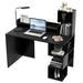 Ebern Designs Matipaishe 48" W Rectangle Computer Desk Wood in Black | 47.5 H x 48 W x 24 D in | Wayfair 87EECB0C99074967A0124481CFEE105A