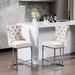 Side Chair - House of Hampton® Aliyaan 20.3" Wide Tufted Velvet Side Chair Velvet in White/Brown | 39.4 H x 20.3 W x 18.5 D in | Wayfair