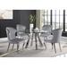 Rosdorf Park Spearville 4 - Person Dining Set Wood/Glass/Upholstered/Metal in Brown | 30 H x 51 W x 51 D in | Wayfair