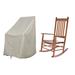 Red Barrel Studio® Emjay Outdoor Rocking Chair w/ Rocking Chair Cover, Polyester in Brown | 45.25 H x 27 W x 34 D in | Wayfair