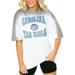 Women's Gameday Couture White/Gray North Carolina Tar Heels Campus Glory Colorwave Oversized T-Shirt