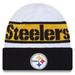 Men's New Era White/Black Pittsburgh Steelers 2023 Sideline Tech Cuffed Knit Hat