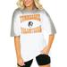 Women's Gameday Couture White/Gray Tennessee Volunteers Campus Glory Colorwave Oversized T-Shirt