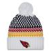 Women's New Era White Arizona Cardinals 2023 Sideline Cuffed Knit Hat with Pom