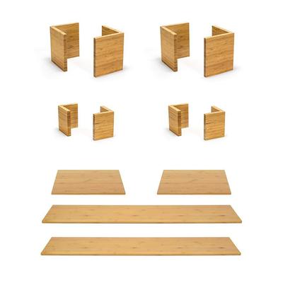 Front of the House BST048MUM28 12 Piece BÂ³ Buffet Building Blocks Riser Set - Bamboo, Brown