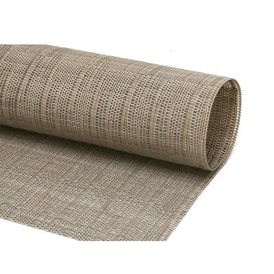 Front of the House RTL009TAV83 Rectangular Metroweave Woven Vinyl Placemat - 18 1/4" x 12", Tan, Multi-Colored