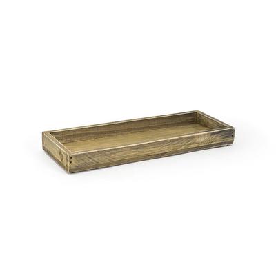 Front of the House RTR006NAW22 Rectangular Rustic Wood Serving Tray - 11 3/4