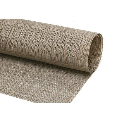 Front of the House XPM026TAV83 Square Metroweave Woven Vinyl Placemat - 14" x 13", Tan, Multi-Colored
