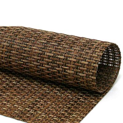 Front of the House XPM114BEV83 Rectangular Metroweave Woven Vinyl Placemat - 29" x 16", Beige, Brown