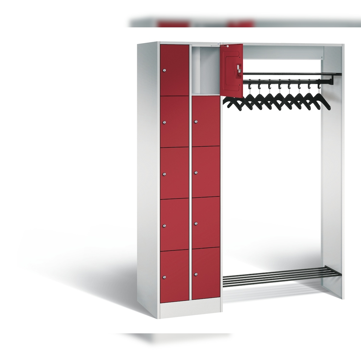C+P Offene Garderobe Serie 8070, H1950xB1410xT480mm Image