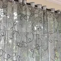 Modern Bird Nest Embroidered Tulle Curtains for Living Room Window Treatment Sheer Voile Curtain