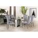 Coaster Furniture Marilyn Pedestal Rectangle Glass Top Dining Table Mirror - 72.00"W x 40.00"D x 29.50"H