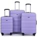 3 Piece Luggage Sets PC Lightweight & Durable Expandable Suitcase with Two Hooks, Spinner Wheels, TSA Lock, (21/25/29)