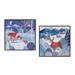 Forest Friends Framed Christmas Wall Art - 11.5" x 11.5" - Set of 2