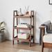 Entryway Storage Bench 3-Tier Ladder Bookshelves Storage Organizer