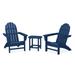 POLYWOOD Vineyard 3-Piece Adirondack Set with South Beach 18-inch Side Table