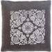 Dinesh Classic Medallion Charcoal Feather Down or Poly Filled Throw Pillow 22-inch