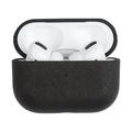 THEIMPRINT Saffiano Vegan Leather AirPods Pro Case Cover - Compatible with Apple AirPods Pro Charging Case Black