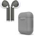 AirPod Skins & Charging Case Cover - Protective Silicone Cover and Stylish Wraps Bundle Compatible with Apple AirPods (Grey Case & Space Grey Skin)