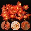 VerPetridure Thanksgiving Maple Leaves Fairy String Lights 13 Ft 40LED Fall Garland String Lights Battery Operated Fall Thanksgiving Decoration Lights for Home Party Supplies Fall Decor