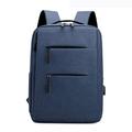 Large Capacity Extensible Backpack Laptop Bag USB Charge Waterproof Nylon Laptop Backpack(Blue)