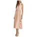 LAUREN RALPH LAUREN Womens Pink Pleated Tie Waist Lined Sleeveless Surplice Neckline Tea-Length Empire Waist Dress 16