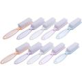 10pcs Long Handle Nail Brush Nail Cleaning Brush Pedicure Supplies Nail Sets Toe Brush Toe Plastic Brush Fingernail Brush Handle Plastic Nylon Fingernail Brush with Handle Care