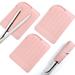 Heat Resistant Straightener Pad 3 Pcs 8.6 x 6.2 Inch Travel Silicone Heat Resistant Mat Heat Mat for Curling Iron Straightener Holder Flat Iron Mat for Hot Hair Dryer Salon Tools (Pink)