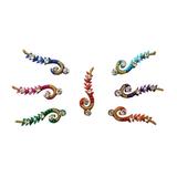 Comet Busters Long Handcrafted Multicolor Bridal Bindis For Women (Bin015)