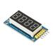 Uxcell 0.36 4 Digit LED Display Module 3.5-5V 7 Segment Common Anode 1.6 x 0.9 x 0.4 Inch Red