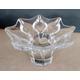 Vintage Sea Glasbruk Kosta lead crystal flower candle holder or votive, 1980s